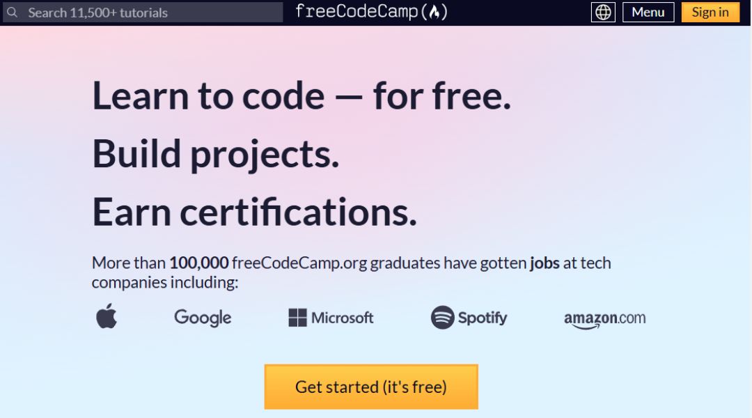 موقع Free Code Camp