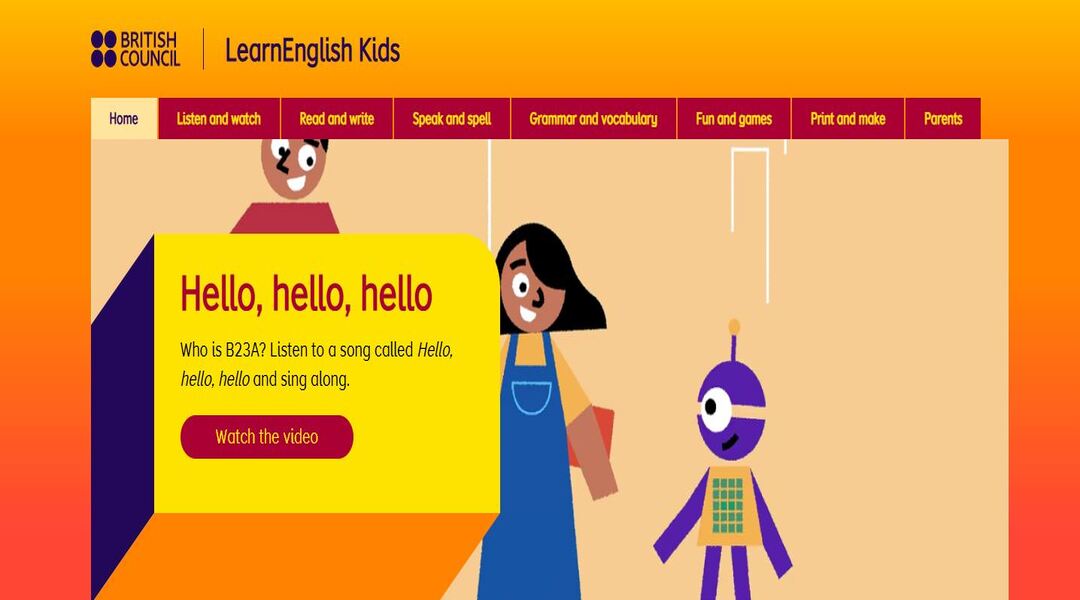 مميزات موقع Learn English Kids – British Council