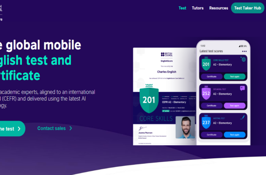  منصة EnglishScore من British Council تحديد مستواك بسرعة وبدقة