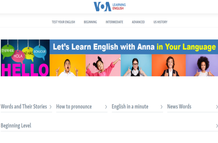 موقع VOA Learning English