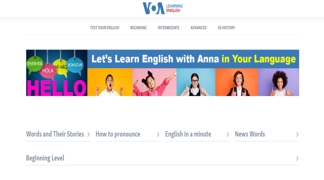 موقع VOA Learning English