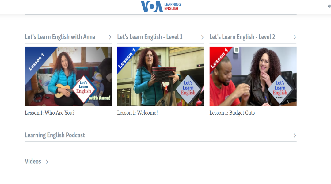 موقع VOA Learning English