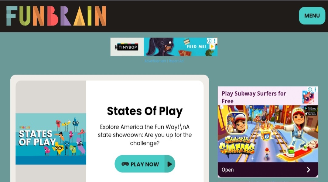 أبرز ميزات موقع Funbrain