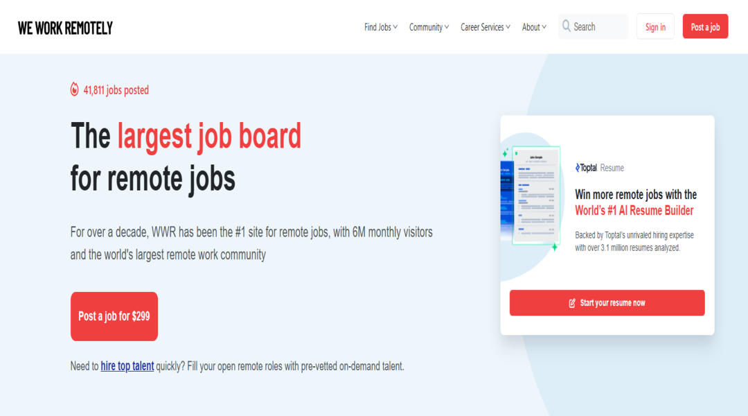 موقع We Work Remotely